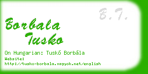 borbala tusko business card