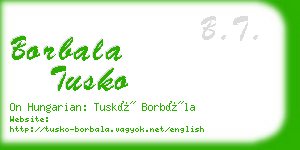 borbala tusko business card